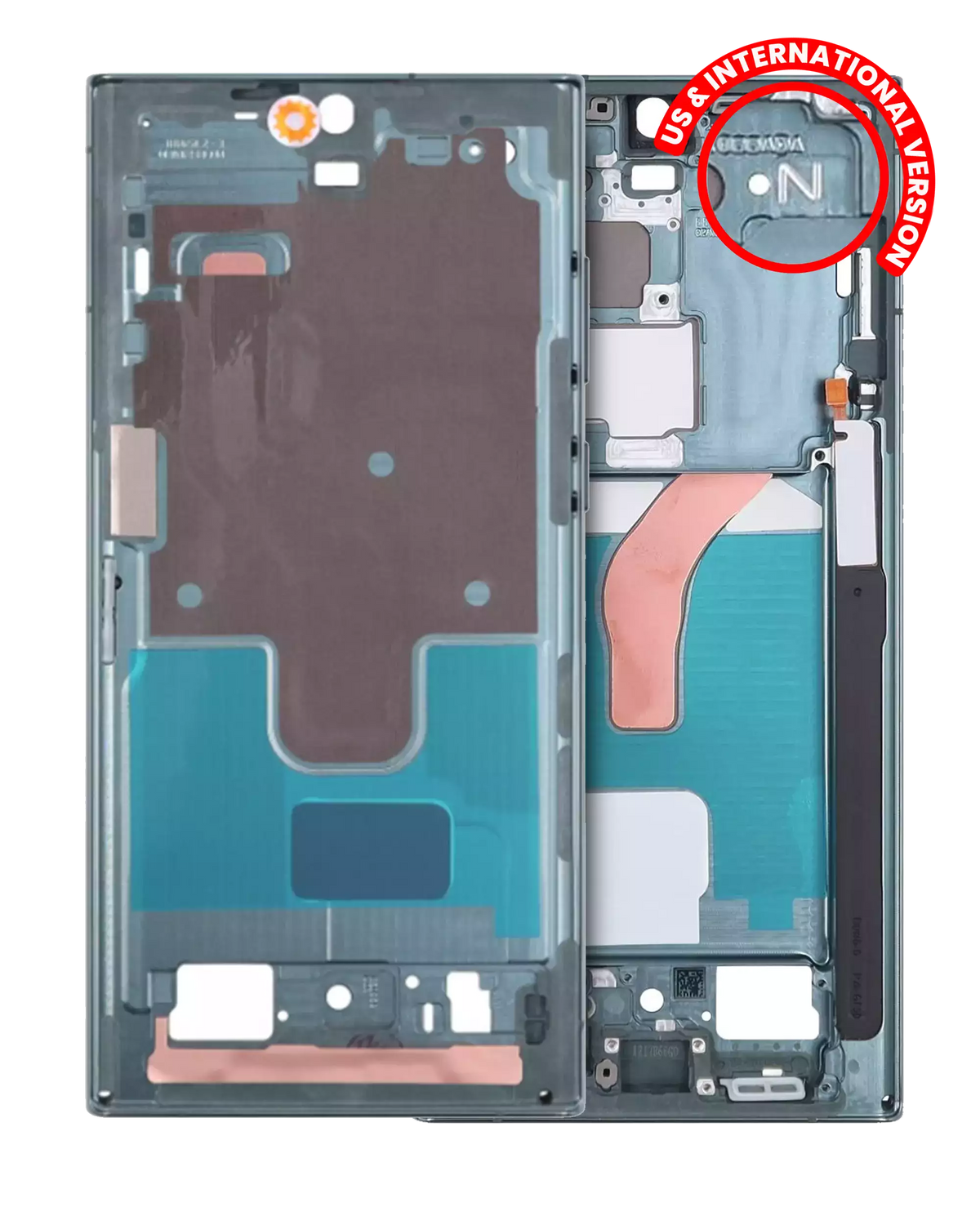 Replacement Mid-Frame Housing Compatible For Samsung Galaxy S22 Ultra 5G (US & International Version) (Green)