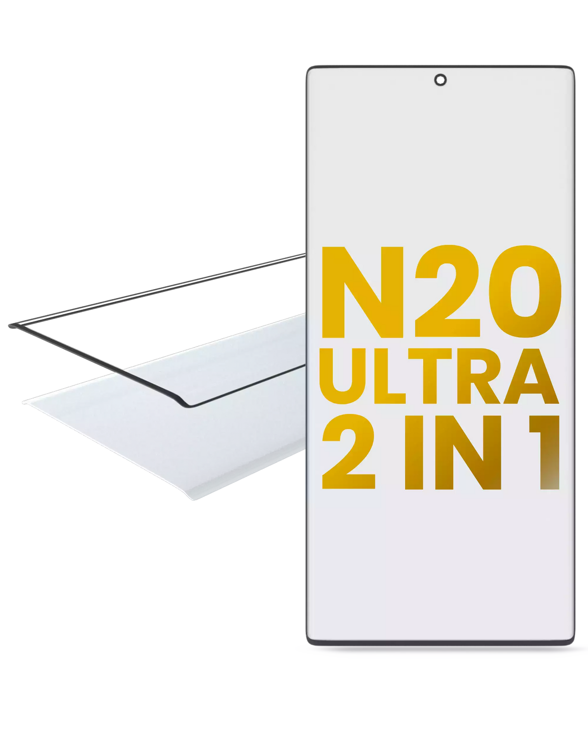 2 in 1 Front Glass With OCA Pre-Installed Compatible For Samsung Galaxy Note 20 Ultra Replacement