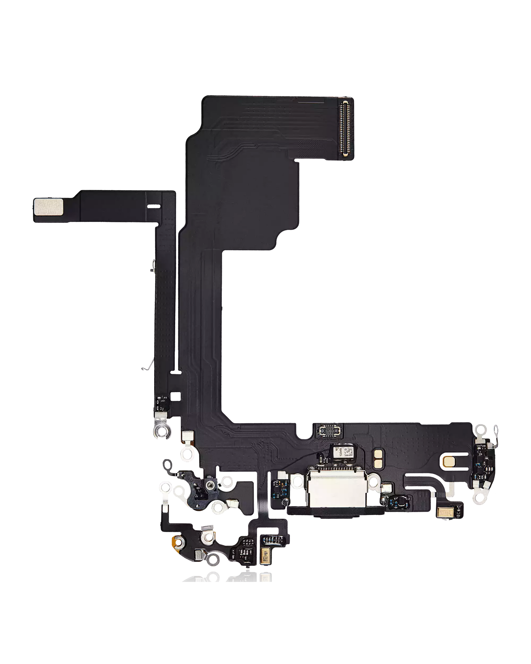 Charging Port Flex Cable Compatible For iPhone 15 Pro (Premium) (Black Titanium)