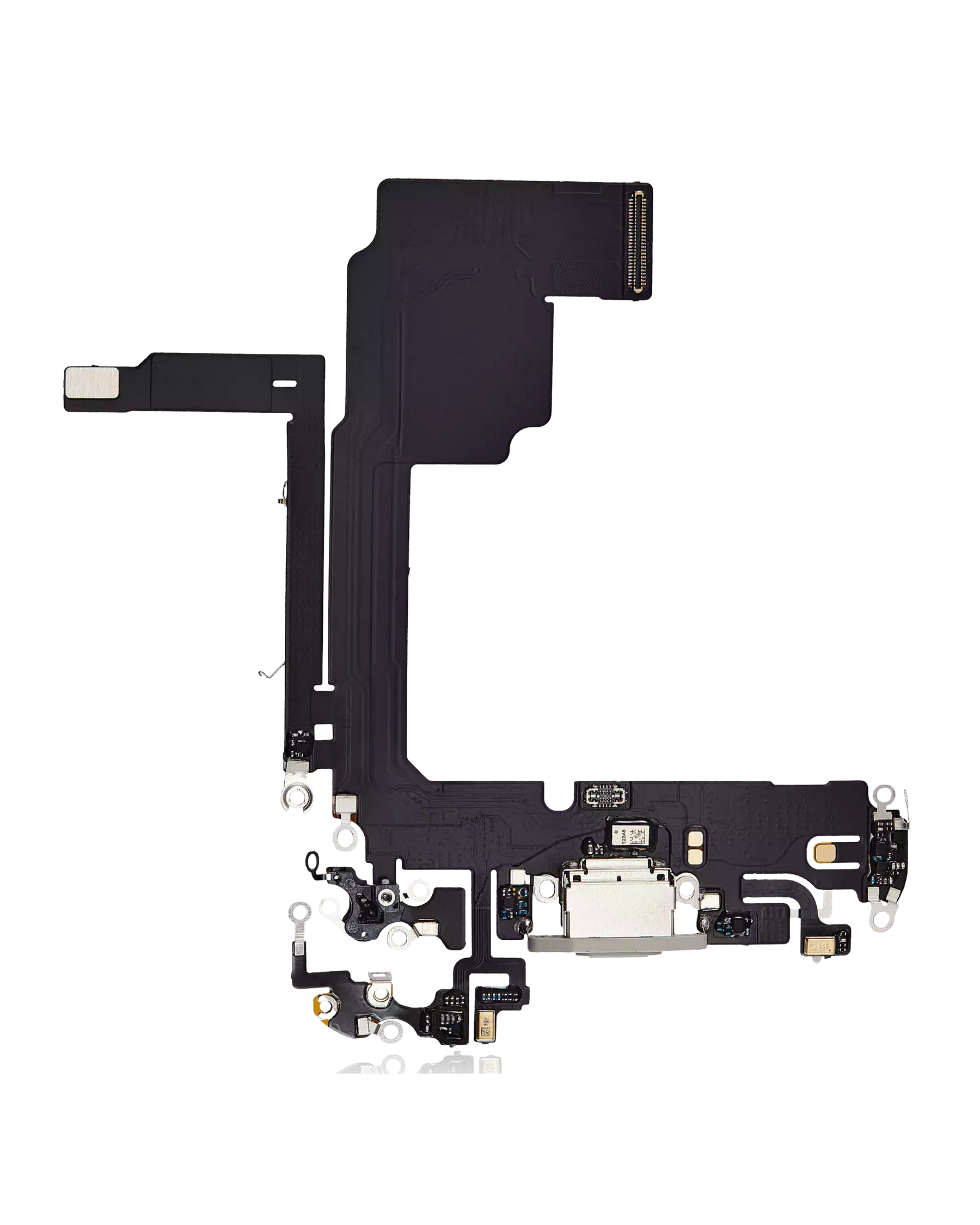 Charging Port Flex Cable Compatible For iPhone 15 Pro (Premium) (White Titanium)