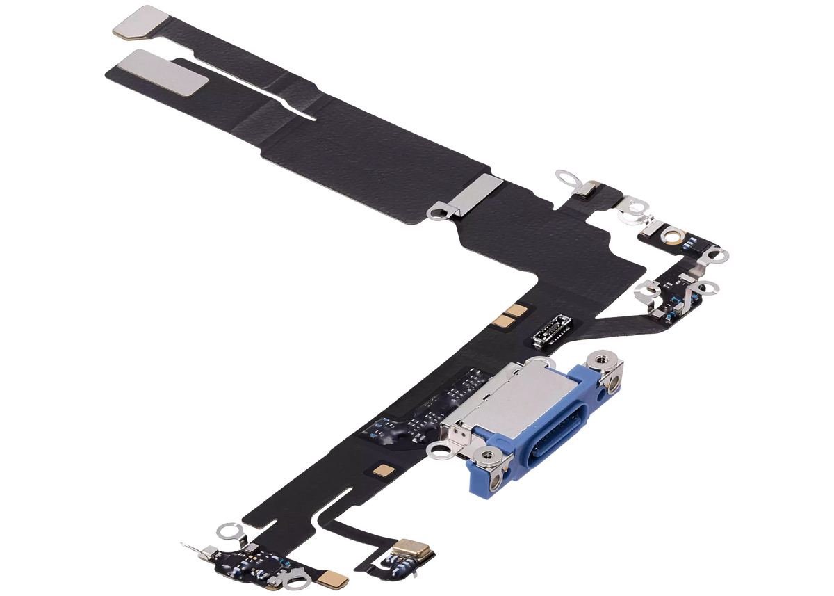 Charging Port Flex Cable Compatible For iPhone 16 (Premium) (Ultramarine)