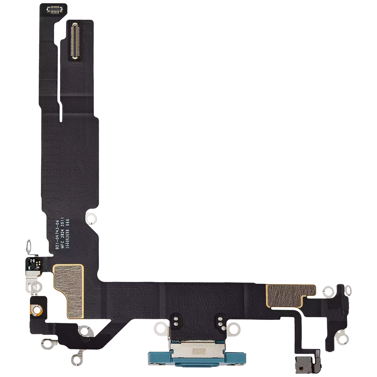 Charging Port Flex Cable Compatible For iPhone 16 (Premium) (Teal)
