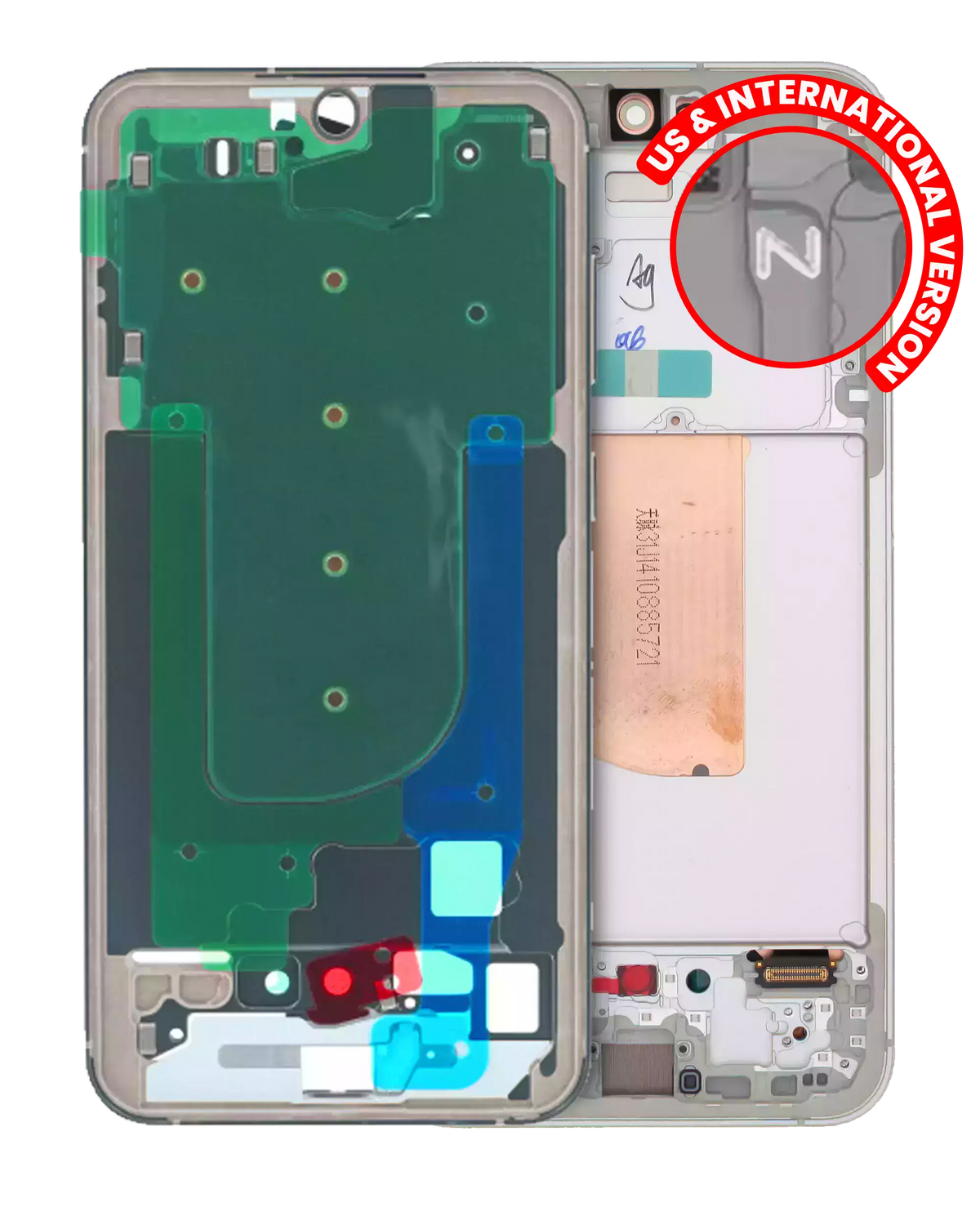 Mid-Frame Housing Compatible For Samsung Galaxy S23 FE (US & International Version) (Cream)