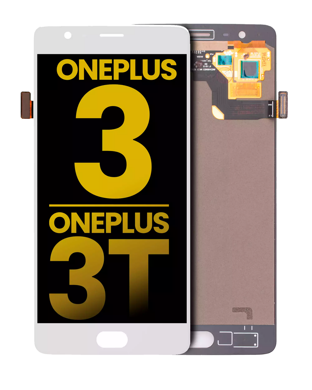 Replacement LCD Assembly Without Frame Compatible For OnePlus 3 / OnePlus 3T (Refurbished) (White)