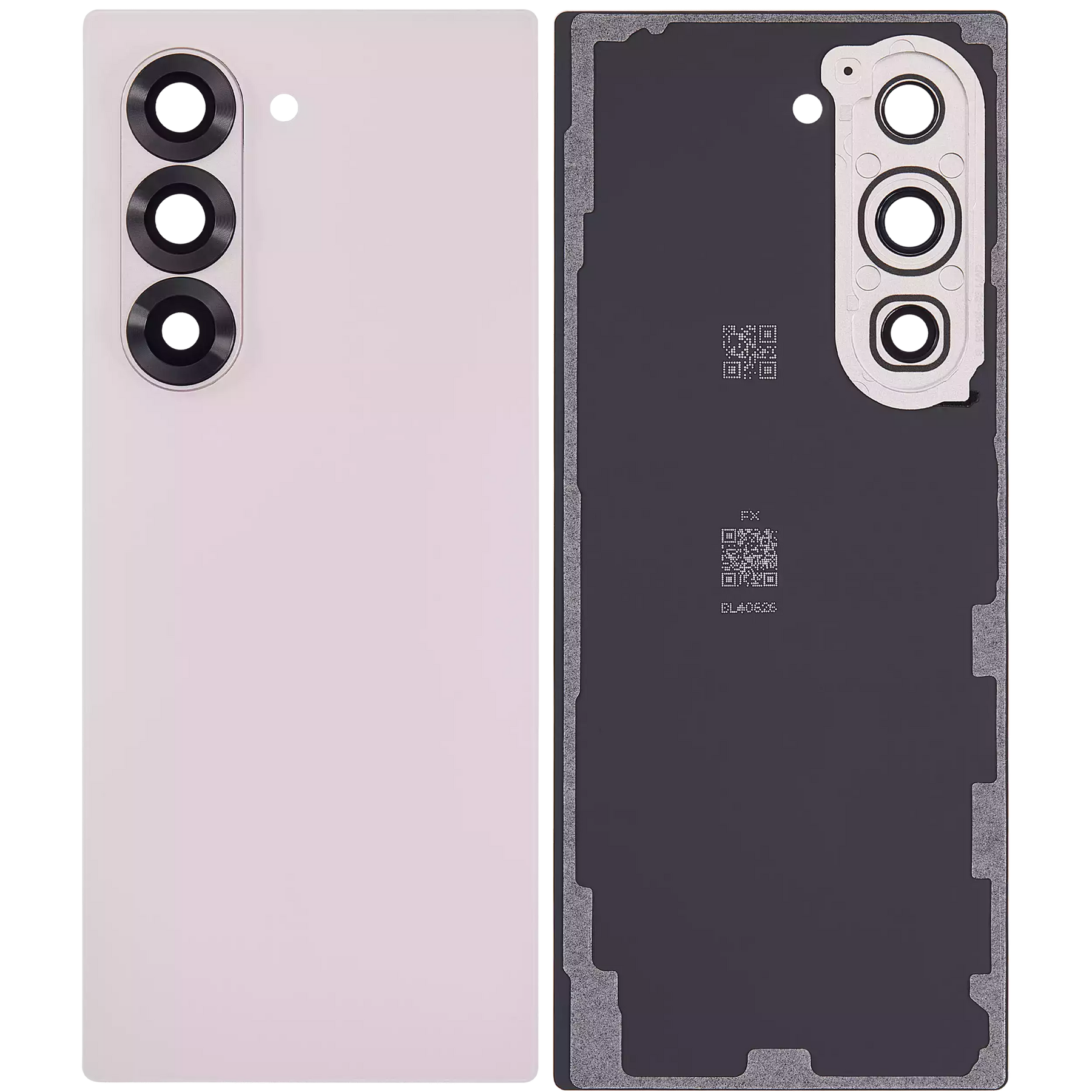 Back Cover Glass With Camera Lens Compatible For Samsung Galaxy Z Fold 6 5G (Aftermarket Plus) (Pink)