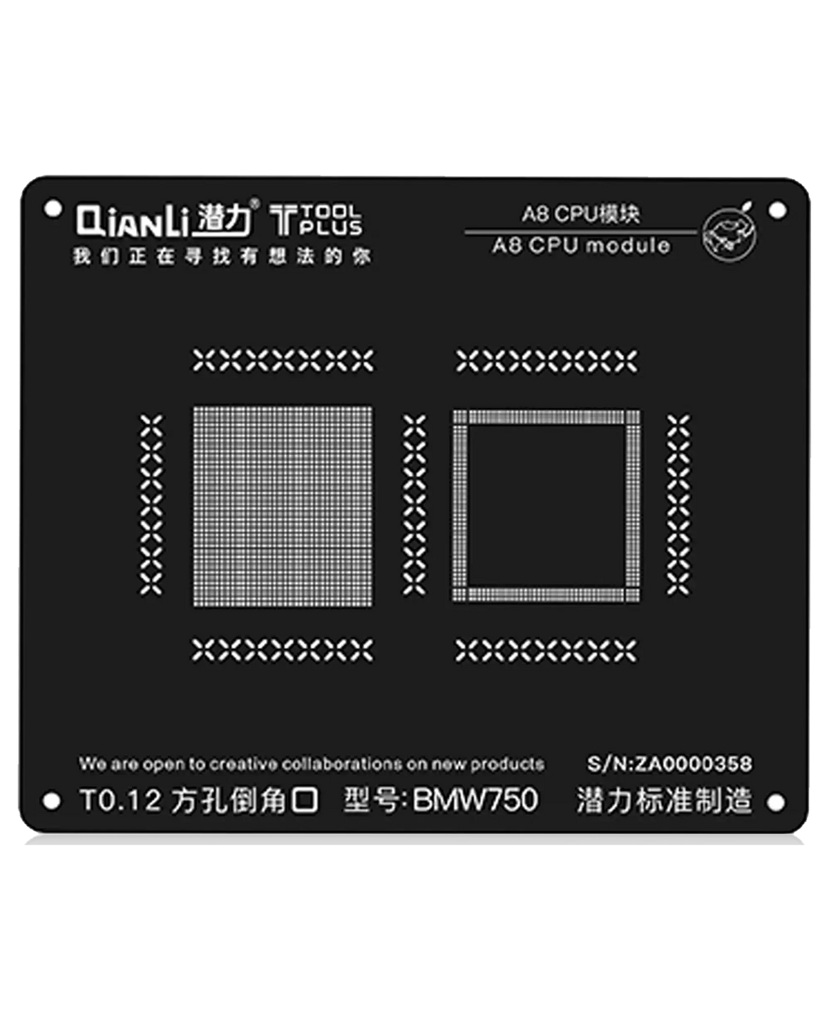 A8 BMW750 iBlack Stencil (2D) (Qianli)