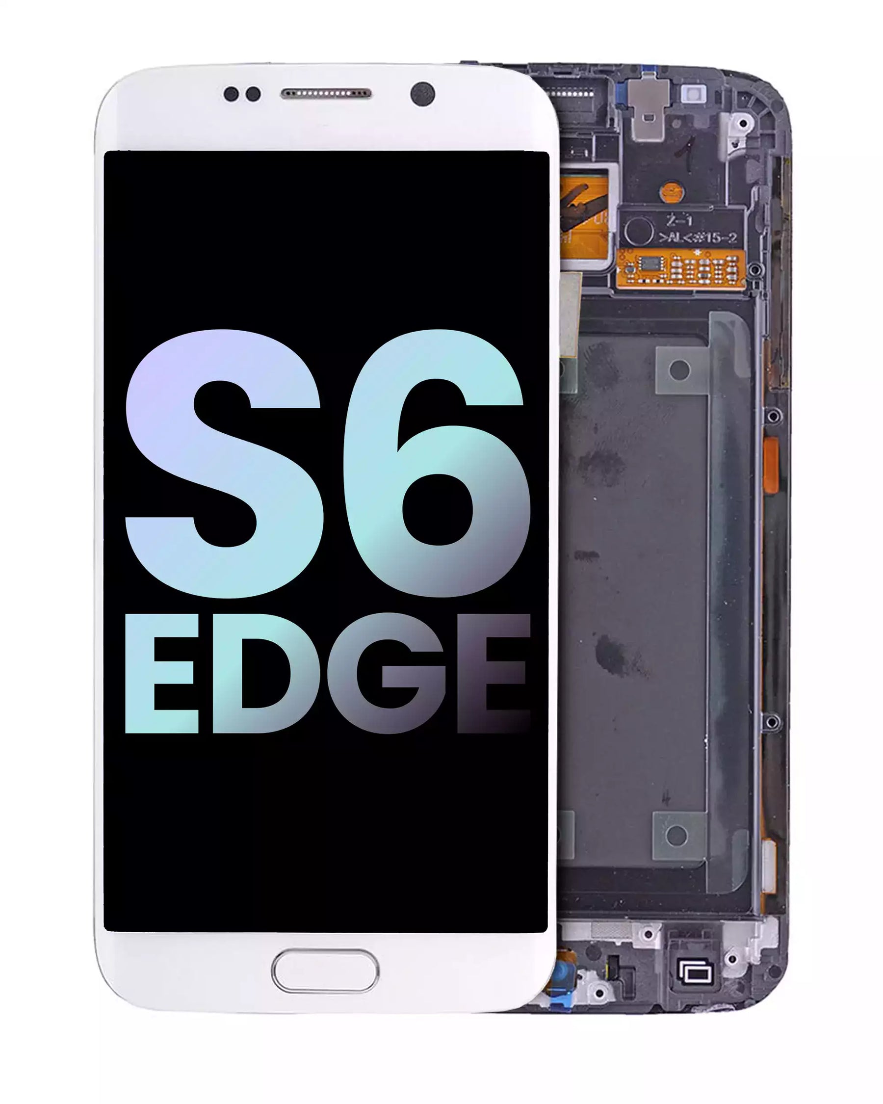 Replacement OLED Assembly With Frame Compatible For Samsung Galaxy S6 Edge (CDMA: Verizon / Sprint) (Service Pack) (White Pearl)