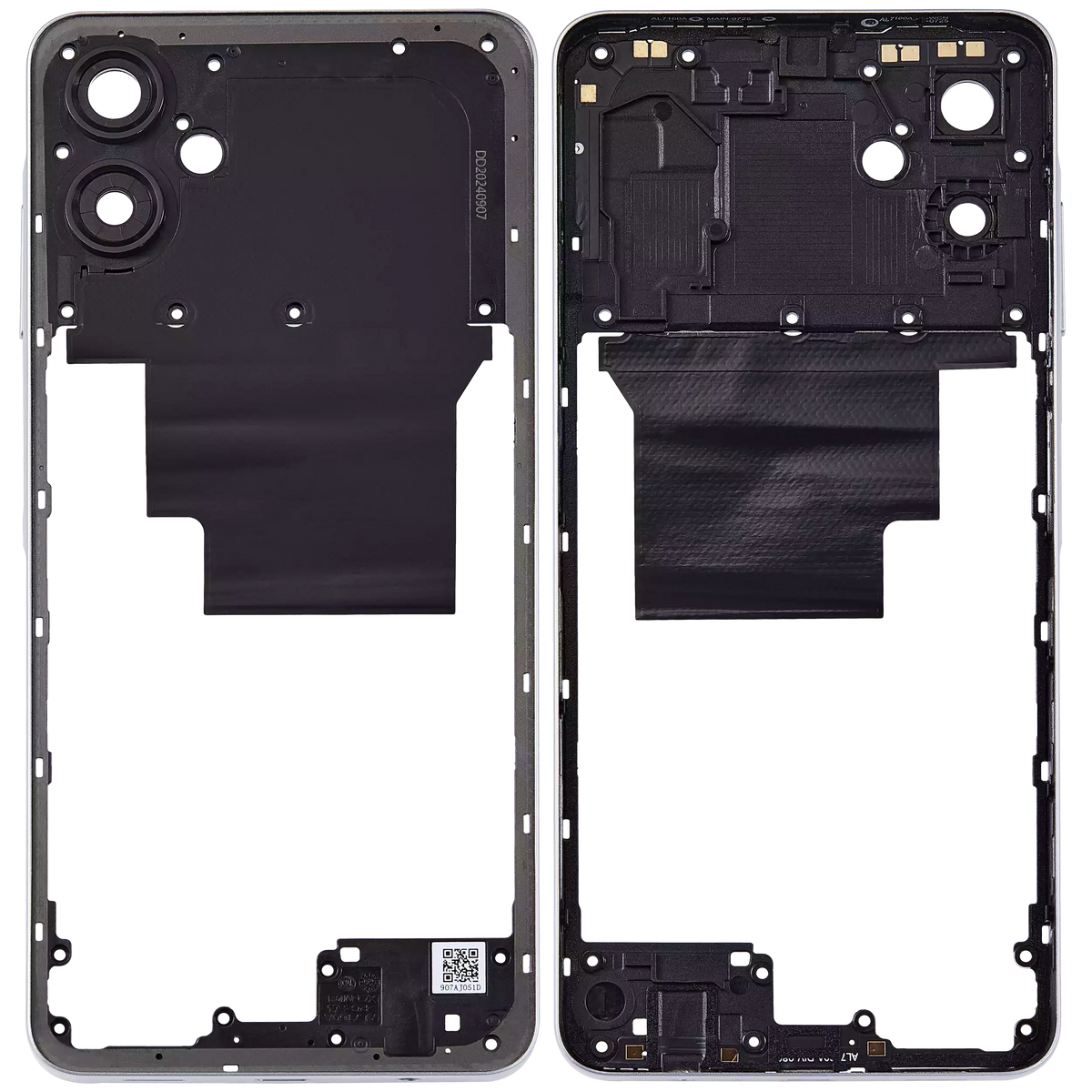 Mid-Frame Housing Compatible For Samsung Galaxy A06 (A065 / 2024) (White)