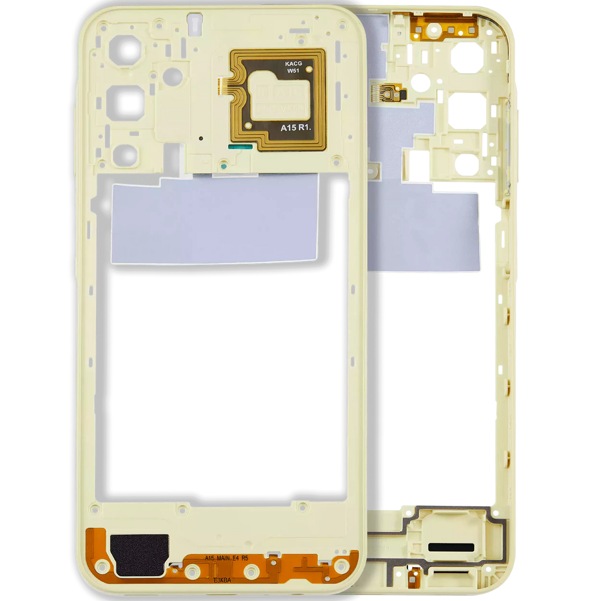 Mid-Frame Housing Compatible For Samsung Galaxy A15 5G (A156 / 2023) (Personality Yellow)