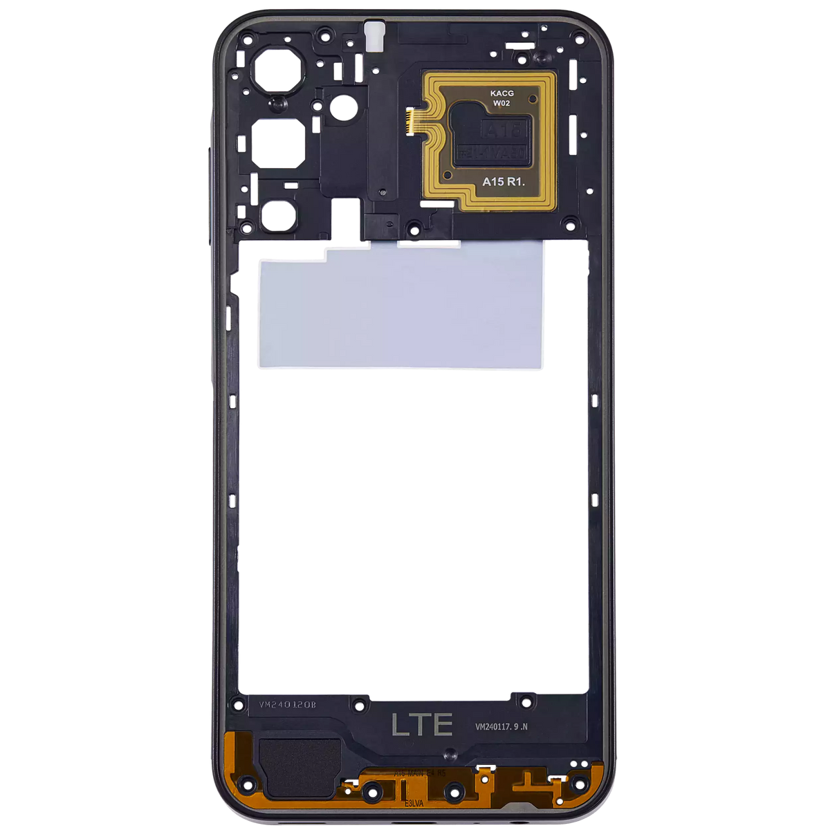 Mid-Frame Housing Compatible For Samsung Galaxy A15 5G (A156 / 2023) (Brave Black)
