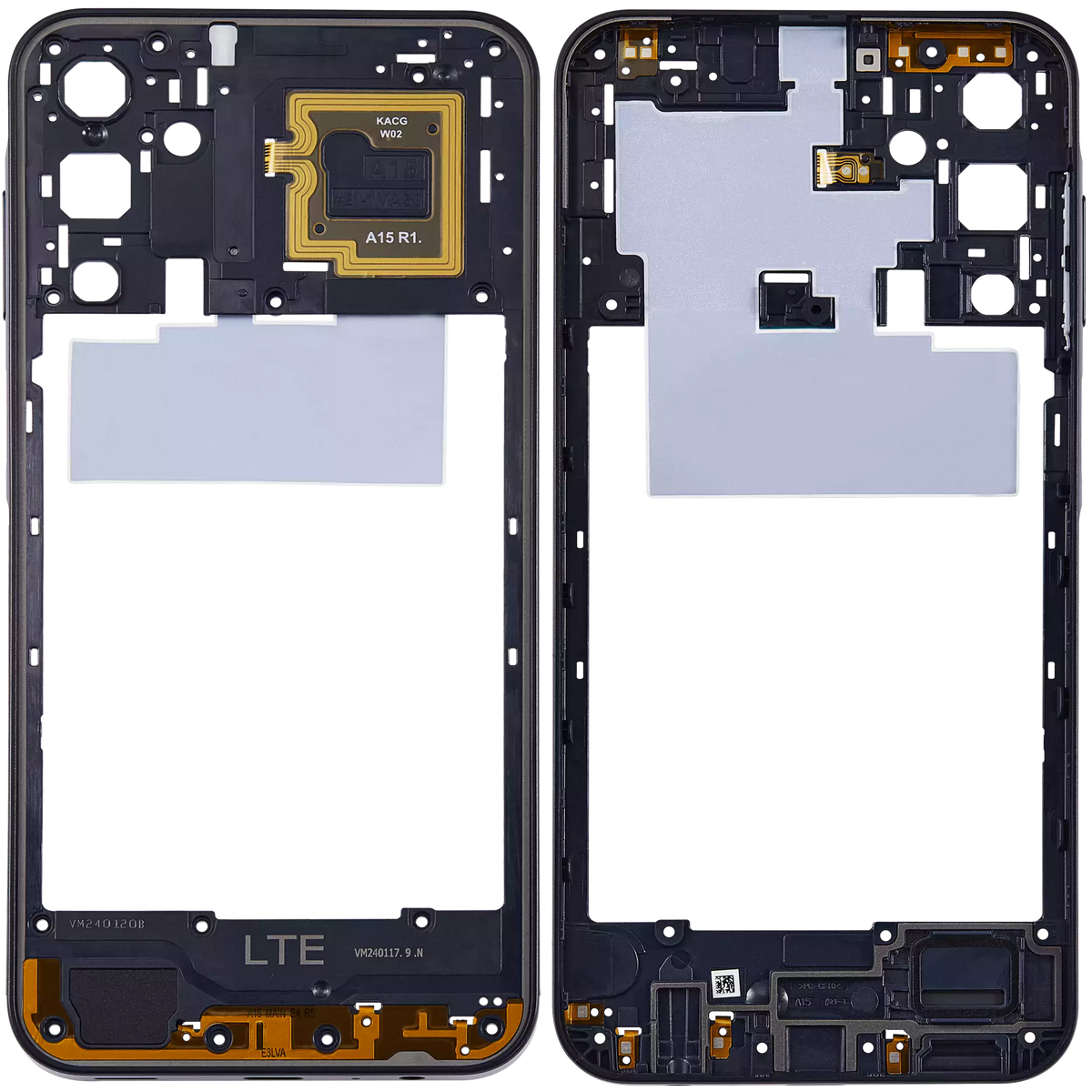 Mid-Frame Housing Compatible For Samsung Galaxy A15 5G (A156 / 2023) (Brave Black)