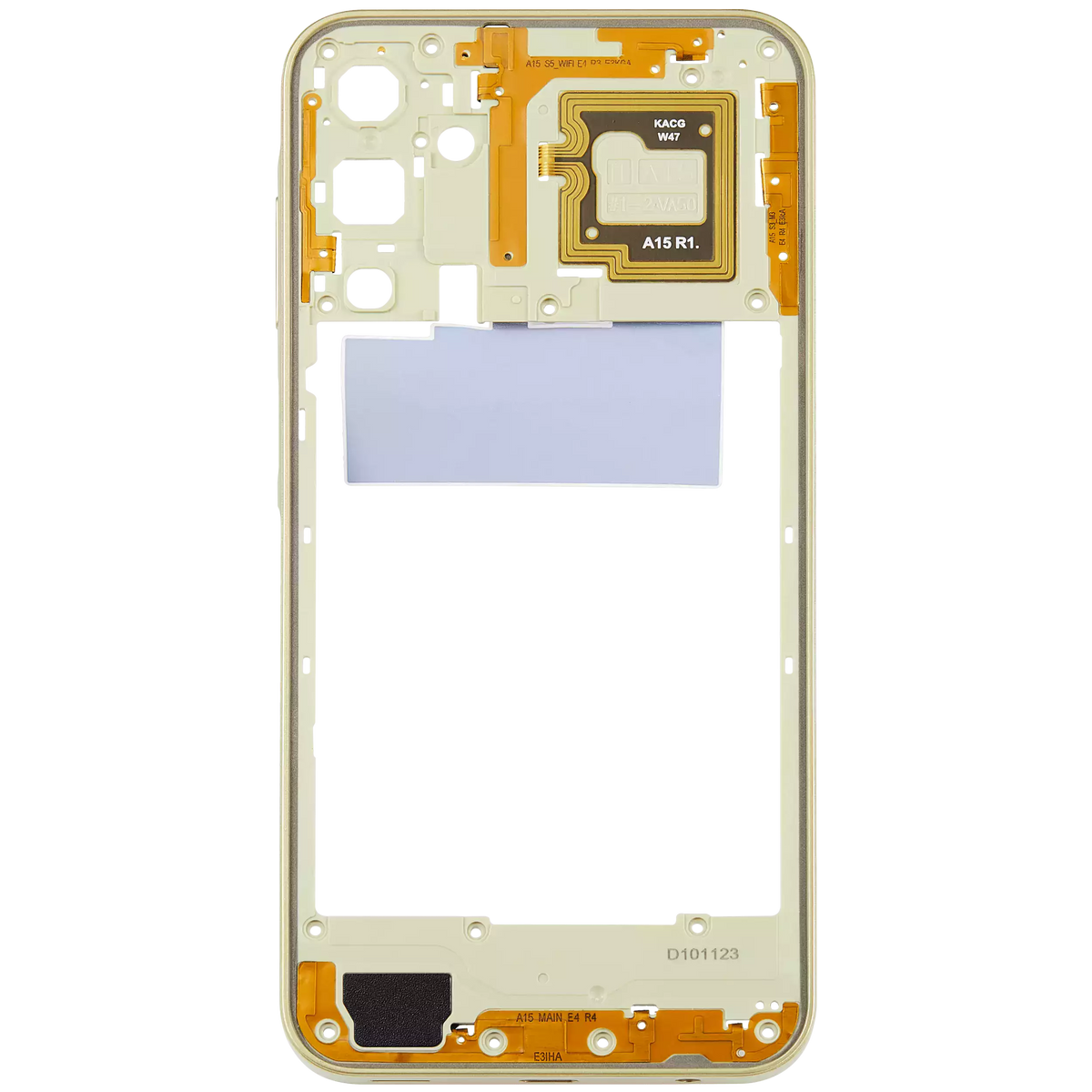 Mid-Frame Housing Compatible For Samsung Galaxy A15 (A155 / 2023) (Personality Yellow)