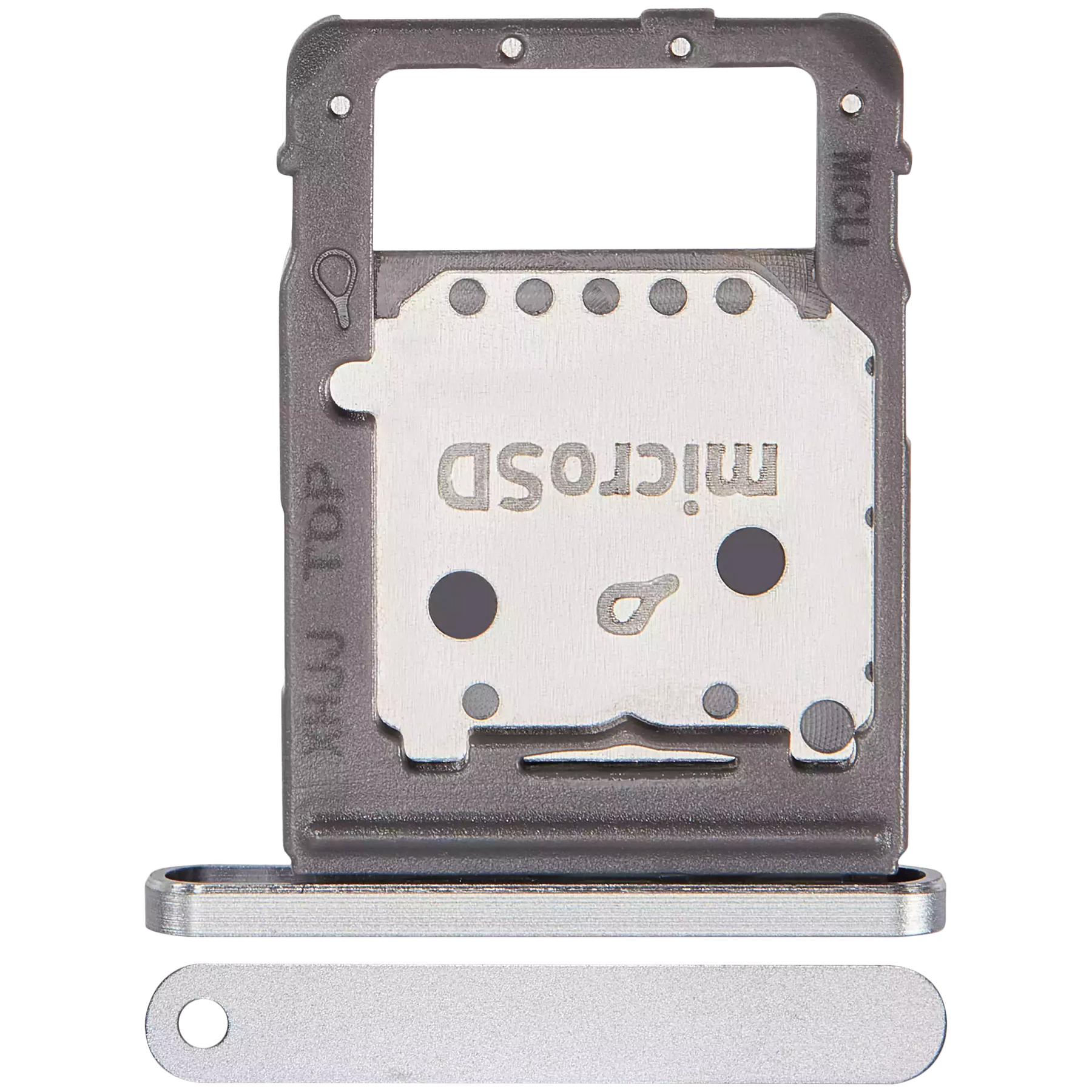 Micro SD Sim Card Tray Compatible For Samsung Galaxy Tab S8 (X700 / X706 / 2022) / Tab S8 Plus 5G (X800 / X806 / 2022) / Tab S8 Ultra (X900 / X906 ) (2022) (Silver)