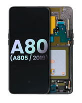 Replacement OLED Assembly With Frame Compatible For Samsung Galaxy A80 (A805 / 2019) (Service Pack) (Phantom Black)