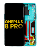 Replacement OLED Assembly With Frame Compatible For OnePlus 8 Pro (Refurbished) (Glacial Green)