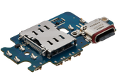 Charging Port Board With Sim Card Reader Compatible For Samsung Galaxy S24 5G (S9210) (Dual Card Version) (Premium)