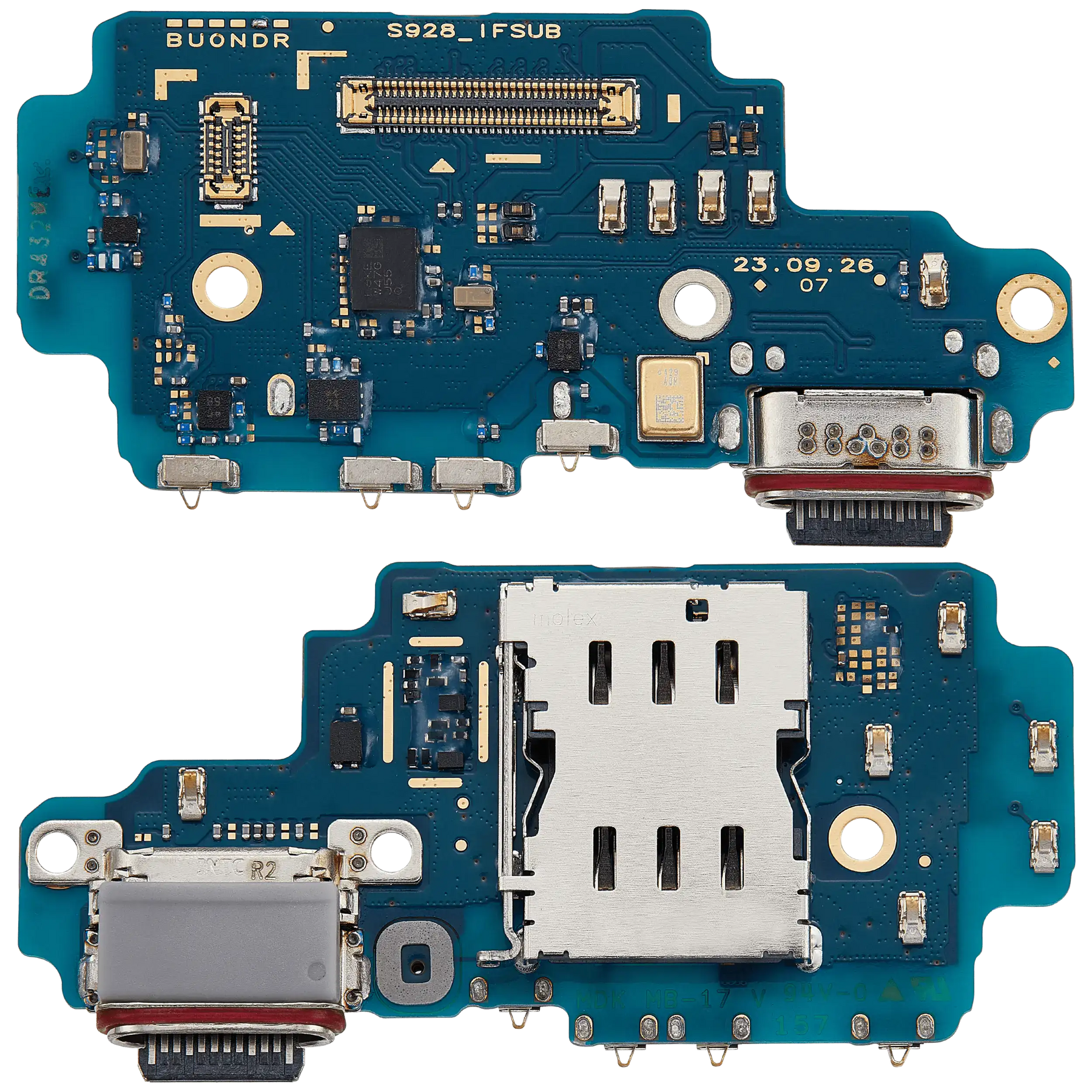 Charging Port Board With Sim Card Reader Compatible For Samsung Galaxy S24 Ultra 5G (S928D) (International Version) (Premium)