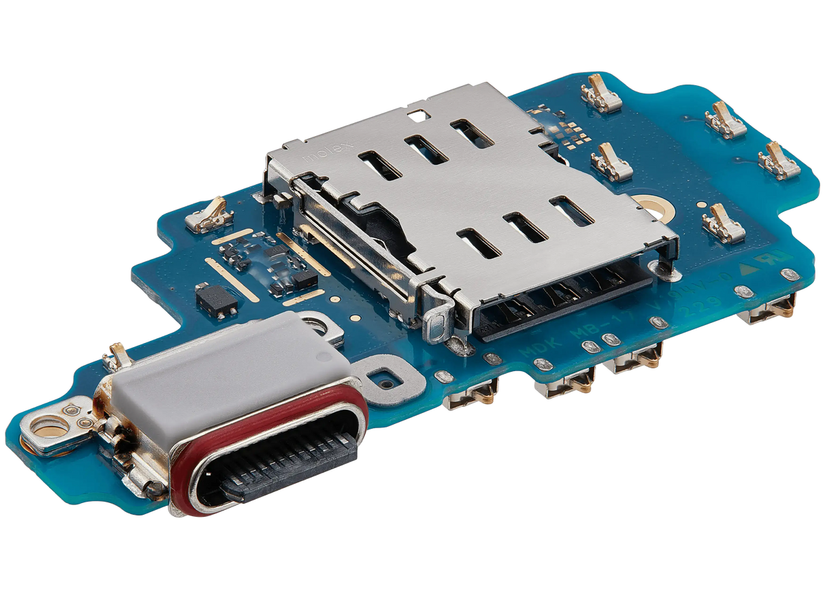 Charging Port Board With Sim Card Reader Compatible For Samsung Galaxy S24 Ultra 5G (S928N) (Korean Version) (Premium)