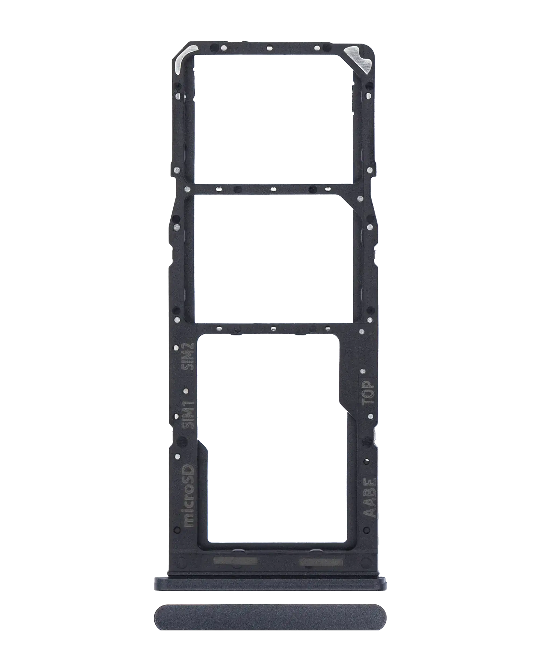 Dual Sim Card Tray Compatible For Samsung Galaxy A02 (A022 / 2020) (Black)