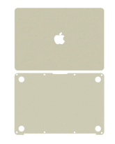 2 in 1 (Top and Bottom) Skin Compatible For MacBook Retina 12" (A1534 / Early 2015 / Early 2016 / Mid 2017) (Gold)