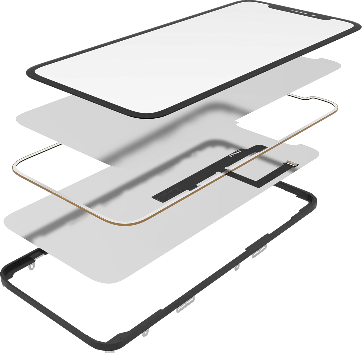 4 in 1 (Glass With OCA Pre-Installed + Frame + Digitizer ) Compatible For iPhone XR (OCA Master)