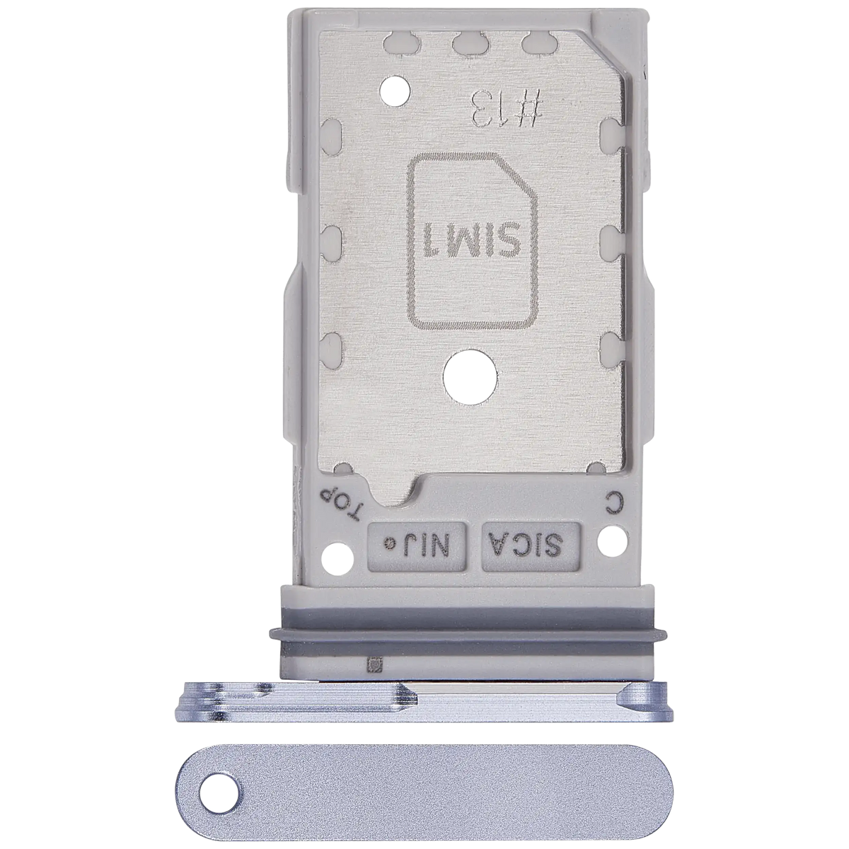 Dual Sim Card Tray Replacement Compatible For Samsung Galaxy S25 / S25 Plus (Premium) (Iceblue)