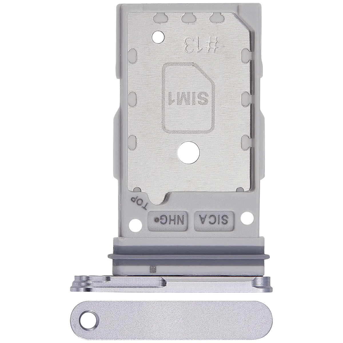 Dual Sim Card Tray Replacement Compatible For Samsung Galaxy S25 / S25 Plus (Premium) (Silver Shadow)