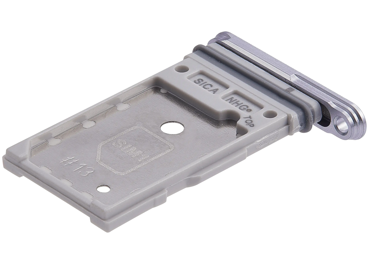 Dual Sim Card Tray Replacement  Compatible For Samsung Galaxy S25 / S25 Plus (Premium) (Silver Shadow)