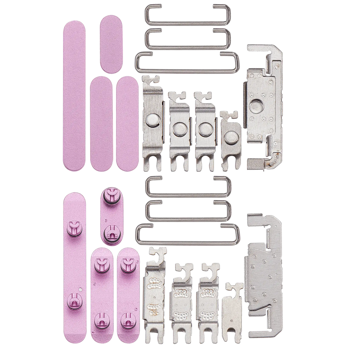 Hard Buttons (Power / Volume / Switch) Compatible For iPhone 16 / 16 Plus (Pink)