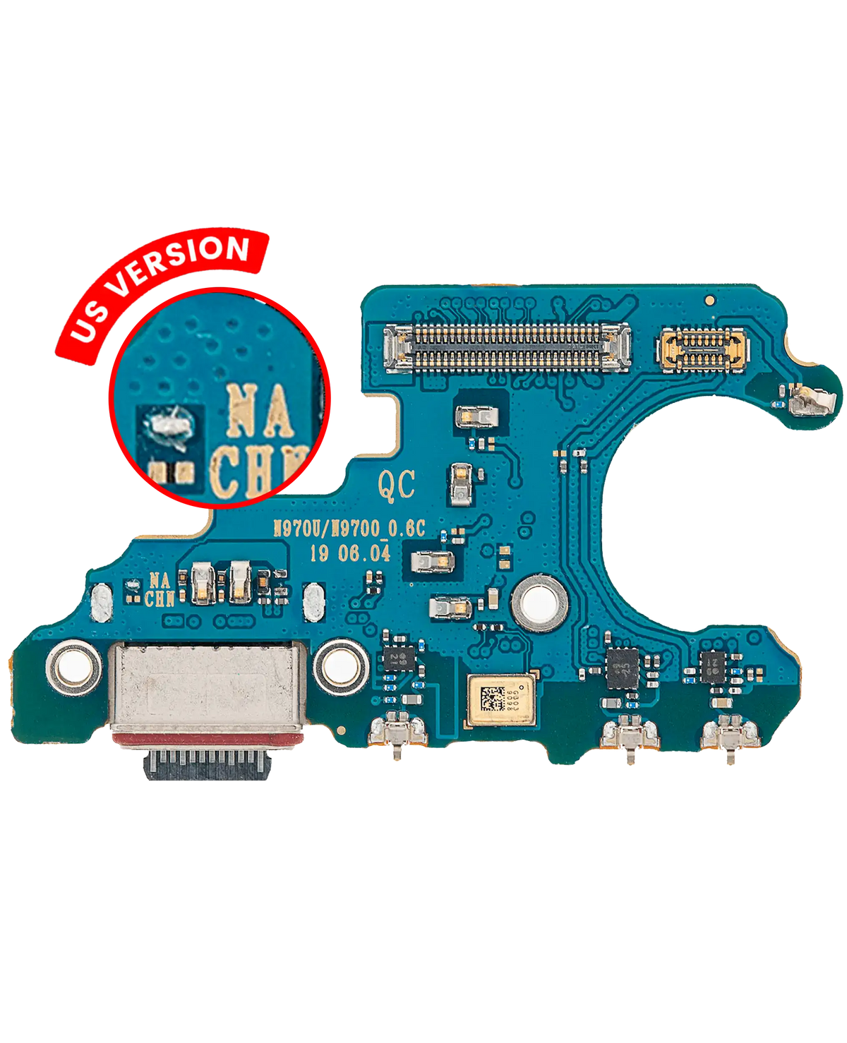 Replacement Charging Port With Board Compatible For Samsung Galaxy Note 10 (N970U) (US Version) (Service Pack)