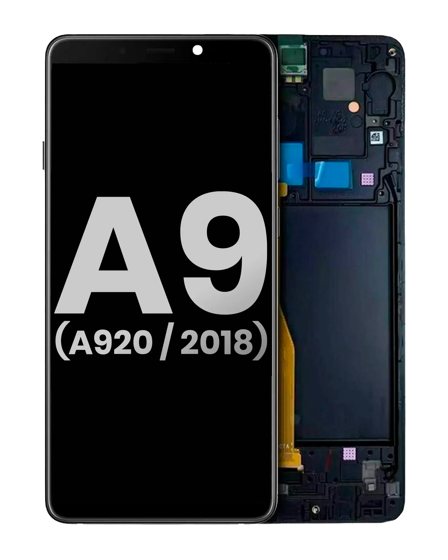 Replacement OLED Assembly With Frame Compatible For Samsung Galaxy A9 (A920 / 2018) (Used OEM Pull: Grade B/C) (Black)