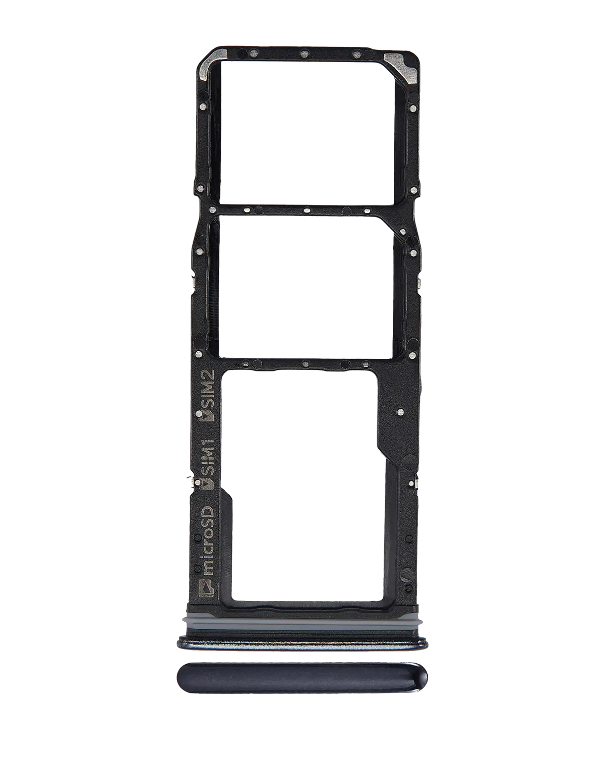 Dual Sim Card Tray Compatible For Samsung Galaxy A9 Replacement (A920 / 2018) (Caviar Black)