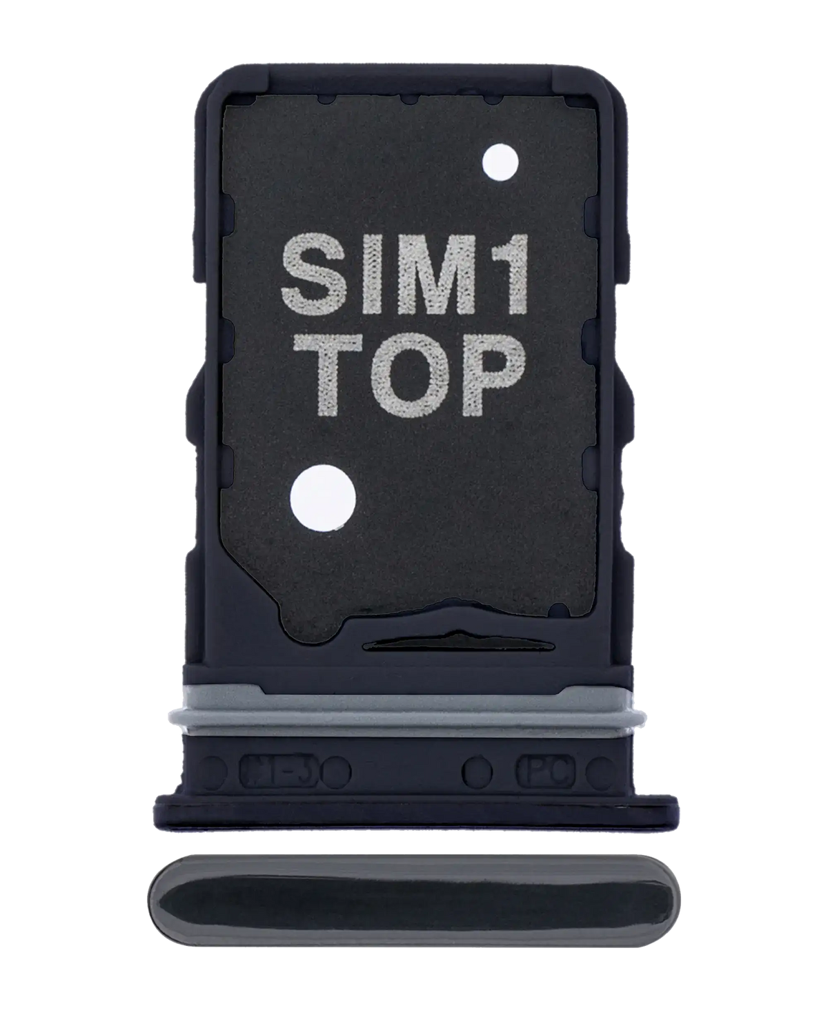 Single Sim Card Tray Replacement Compatible For Samsung Galaxy A80 (A805 / 2019) (Phantom Black)