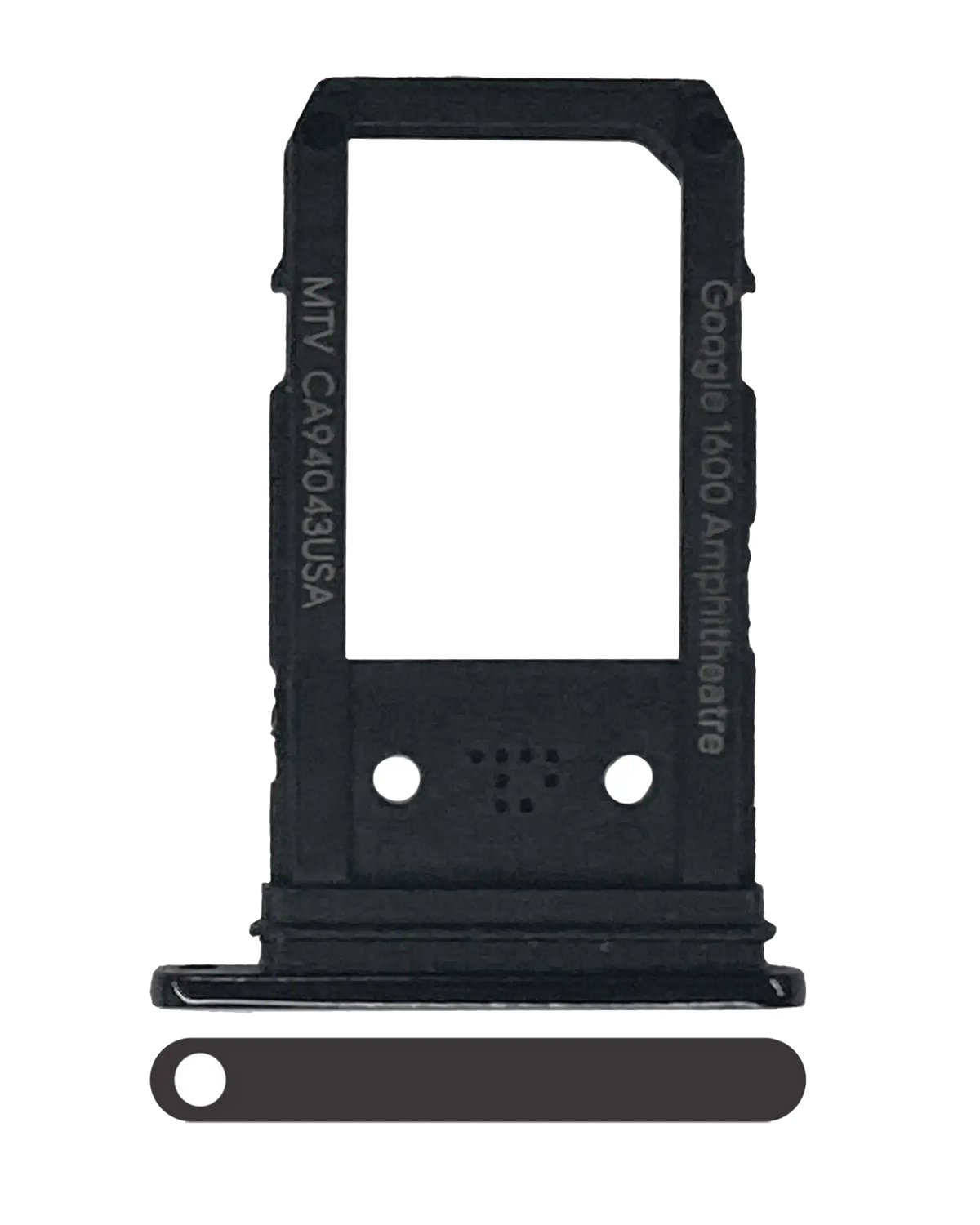 Sim Card Tray Compatible For Google Pixel 3a XL Replacement (Genuine OEM) (Just Black)