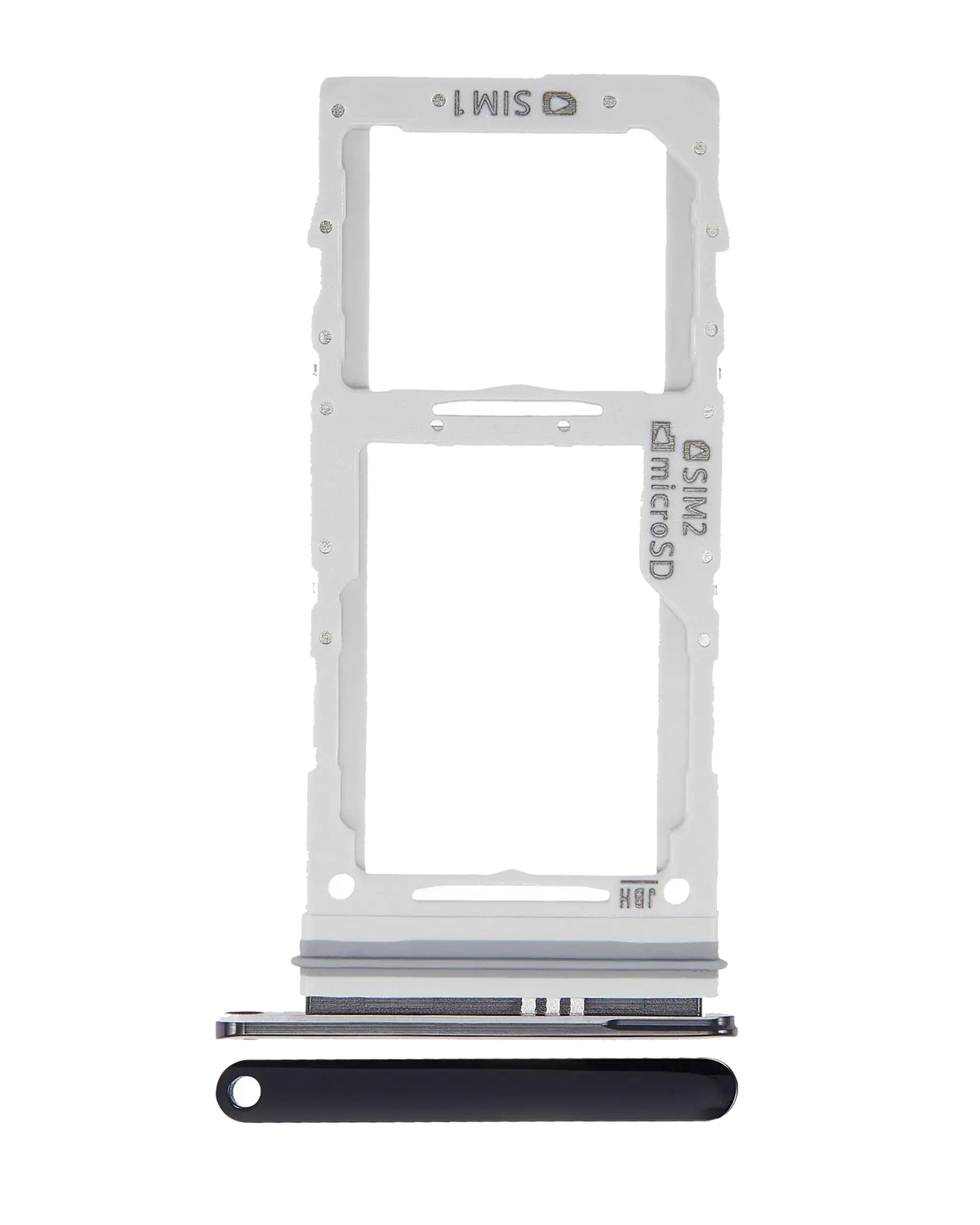 Dual Sim Card Tray Replacement Compatible For Samsung Galaxy A71 5G (A716 / 2020) (Prism Cube Black)