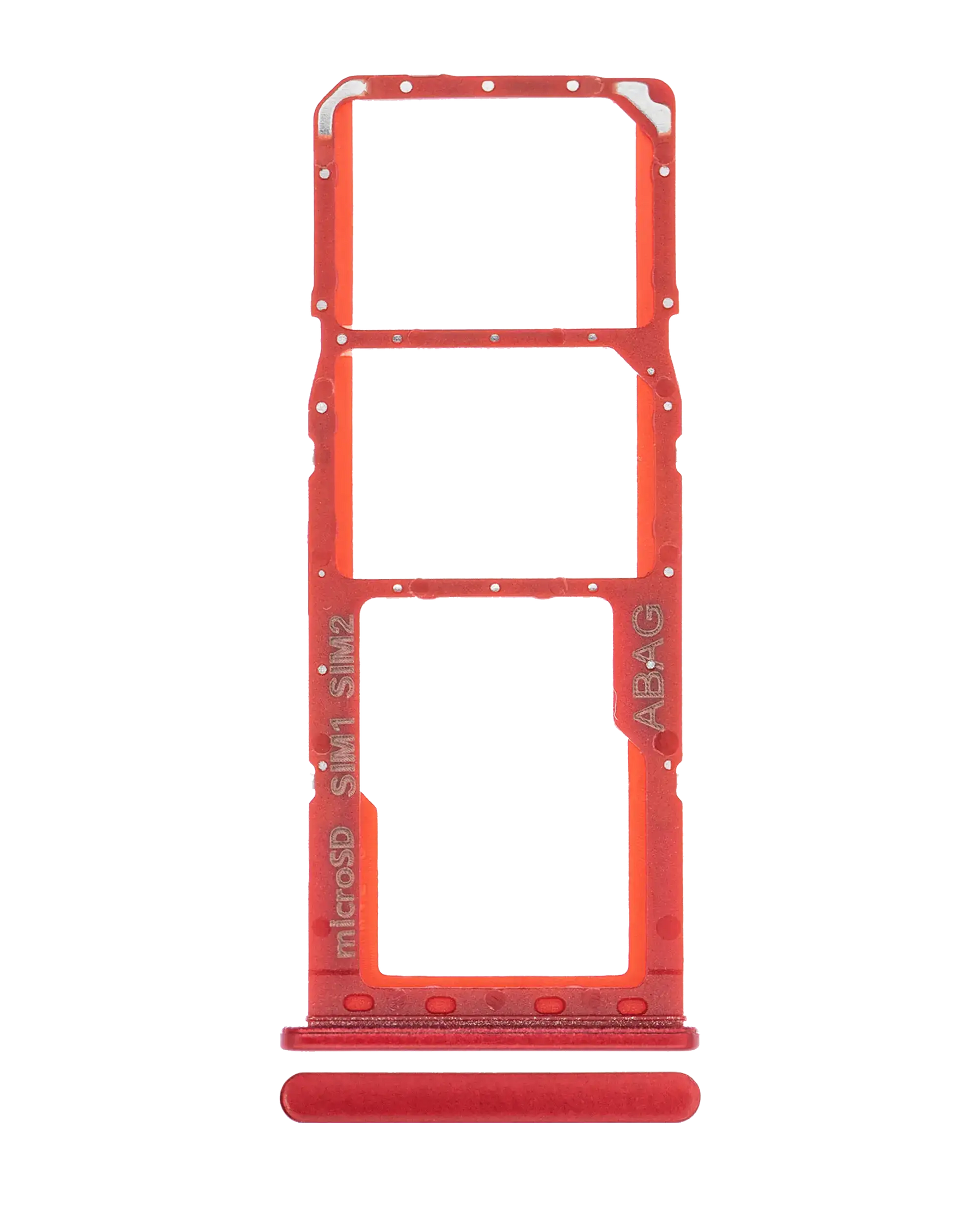 Dual Sim Card Tray Compatible For Samsung Galaxy A21S (A217 / 2020) (Red)