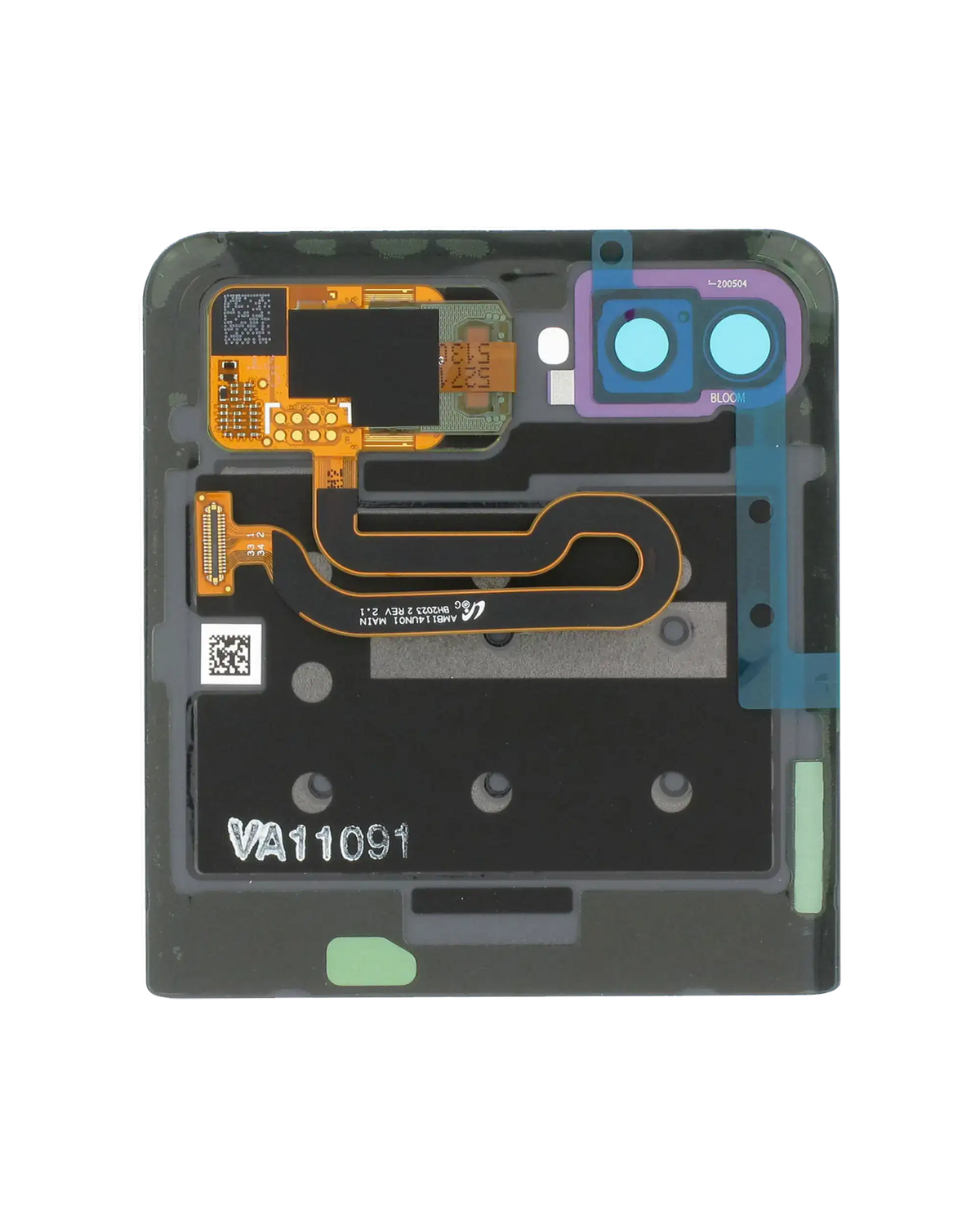 Outer OLED Assembly With Frame Compatible For Samsung Galaxy Z Flip 4G (F700) / Z Flip 5G (F707) (Service Pack) (Mystic Gray)