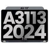 Complete LCD Display Assembly Compatible For MacBook Air 13" (A3113 / 2024) (Used OEM Pull: Grade B) (Space Gray)