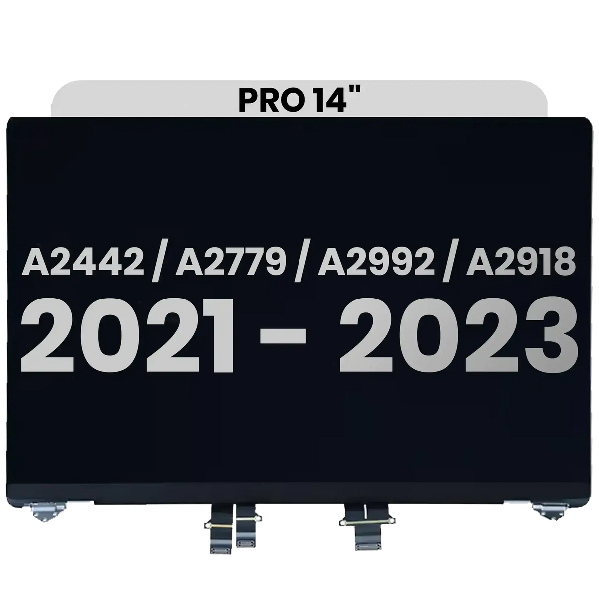 Complete LCD Display Assembly Compatible For MacBook Pro 14" (A2442 / Late 2021) / (A2779 / Late 2023 ) / (A2992 / Late 2023) / (A2918 / Late 2023) (Used OEM Pull: Grade A) (Silver)