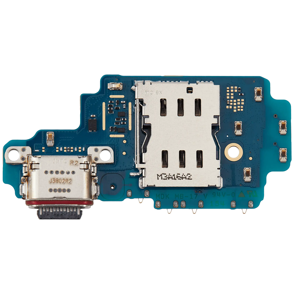 Charging Port Board With Sim Card Reader Compatible For Samsung Galaxy S24 Ultra 5G (S928U) (US Version) (Premium)