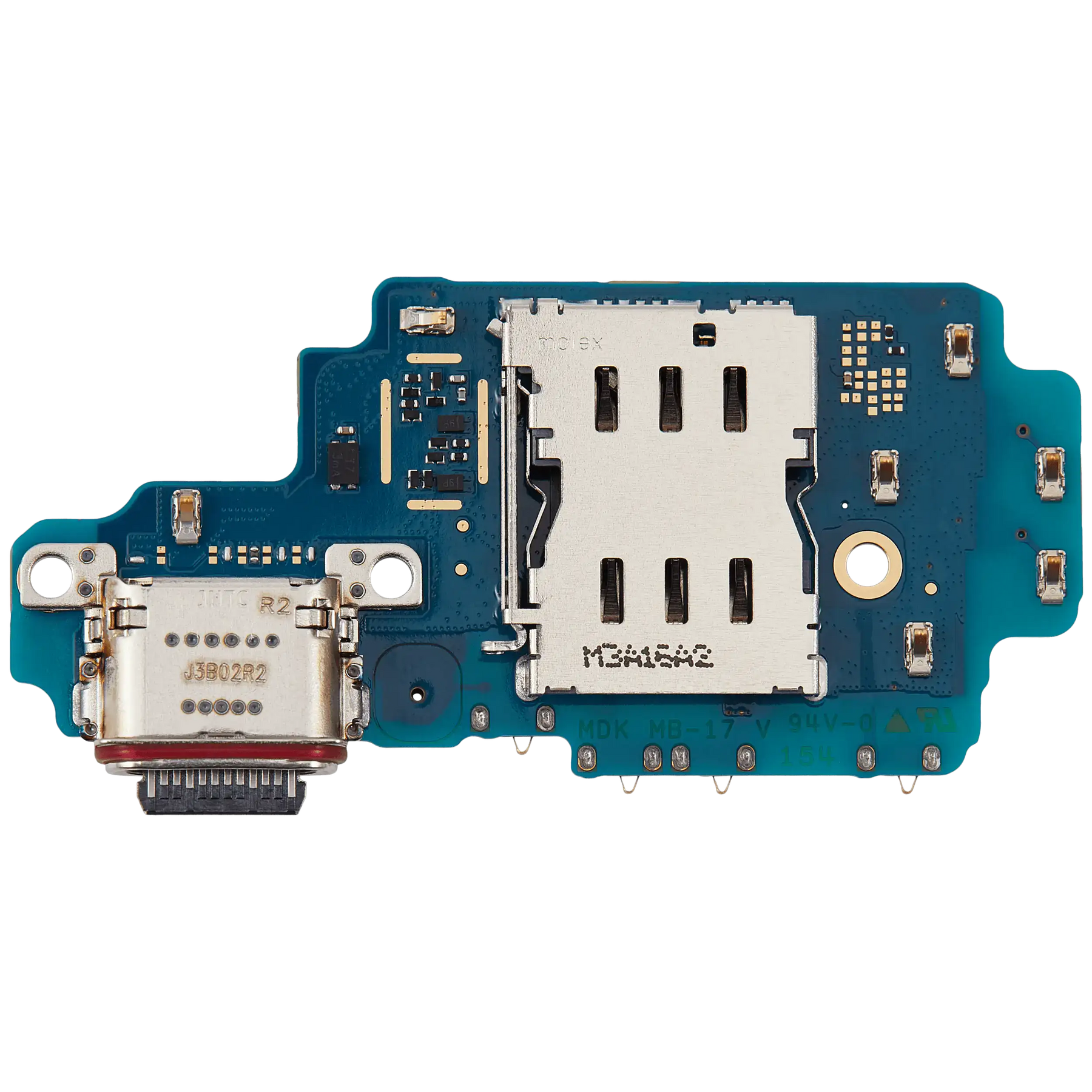 Charging Port Board With Sim Card Reader Compatible For Samsung Galaxy S24 Ultra 5G (S928U) (US Version) (Premium)