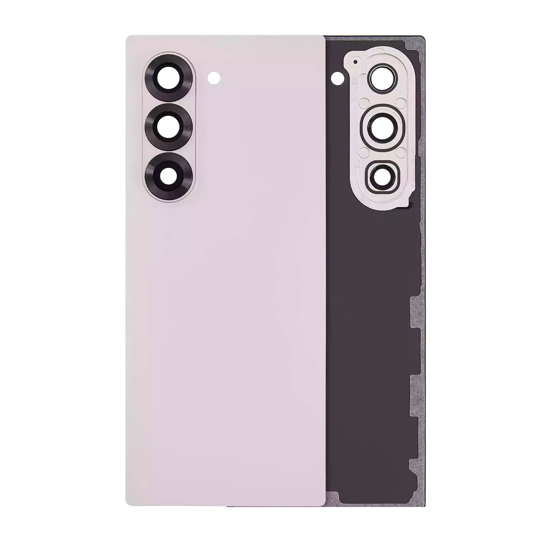 Back Cover Glass With Camera Lens Compatible For Samsung Galaxy Z Fold 6 5G (Aftermarket Plus) (Pink)