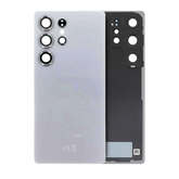 Replacement Back Cover Glass With Camera Lens Compatible For Samsung Galaxy S25 Ultra 5G (Service Pack) (Titanium White Silver)