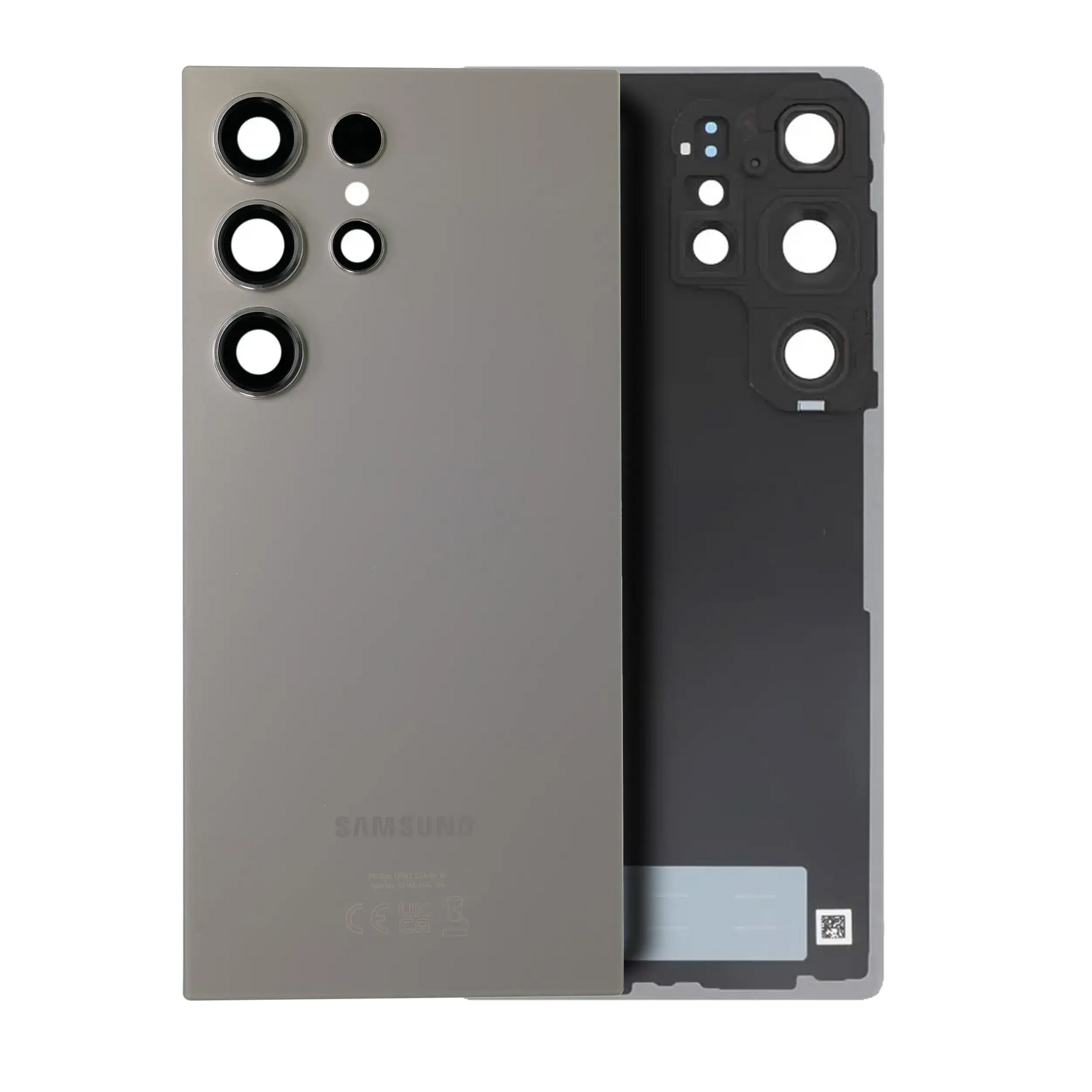 Back Cover Glass With Camera Lens Compatible For Samsung Galaxy S25 Ultra 5G Replacement (Service Pack) (Titanium Gray)