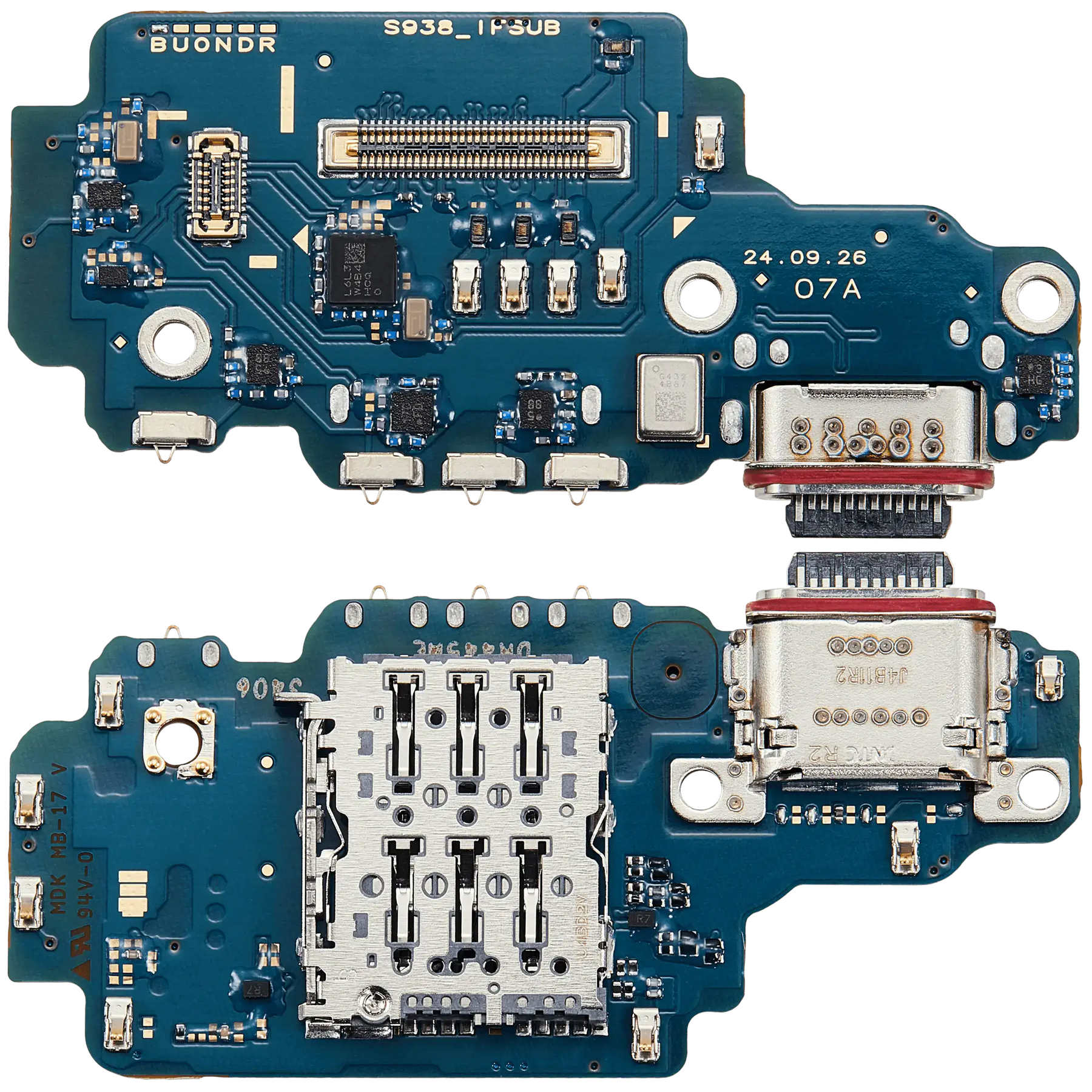 Replacement Charging Port Board With Sim Card Reader Compatible For Samsung Galaxy S25 Ultra 5G (S938B) (International Version) (Premium)