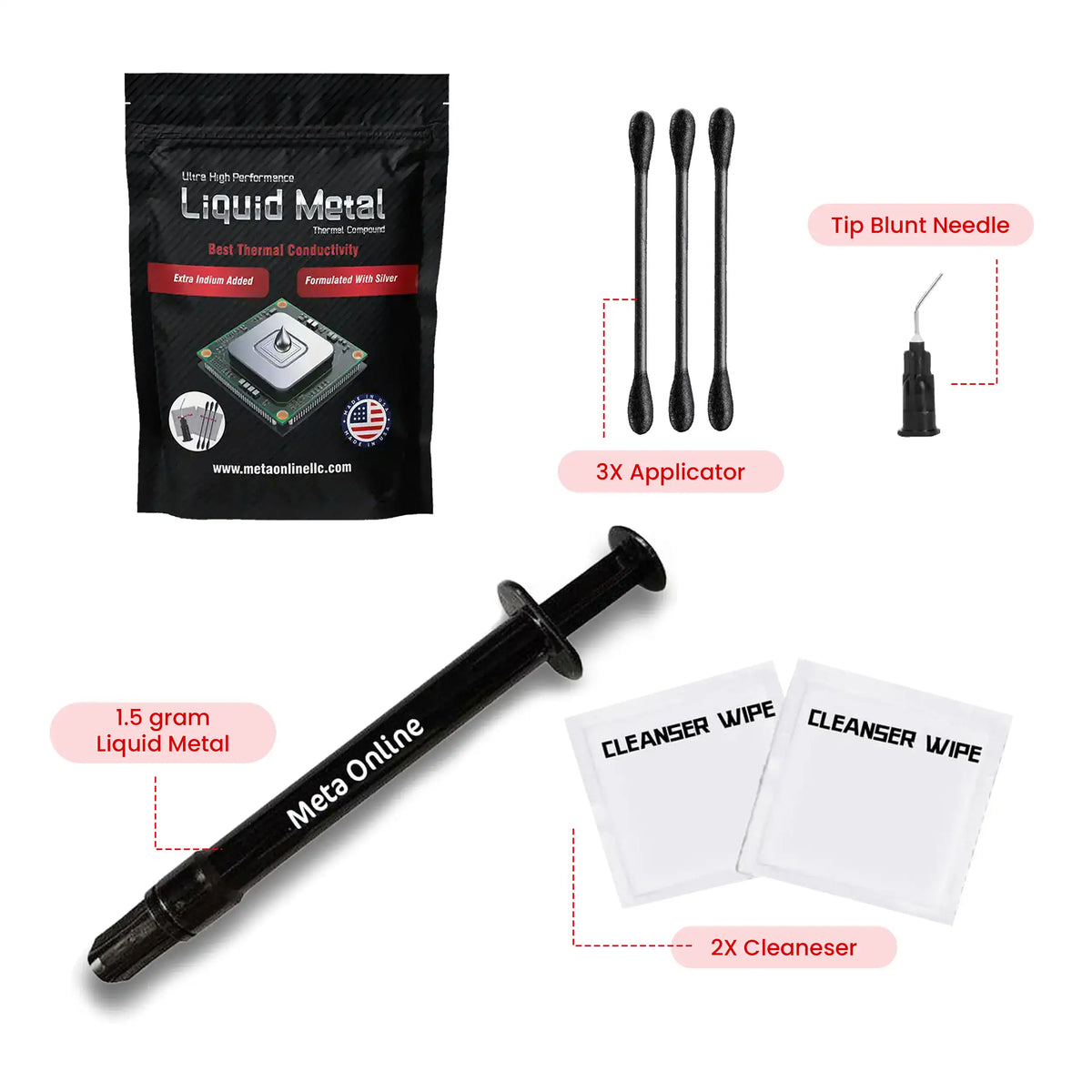 Liquid Metal Thermal Paste for PS5 / PC / GPU 1.5G 130W/mK (Meta Online)