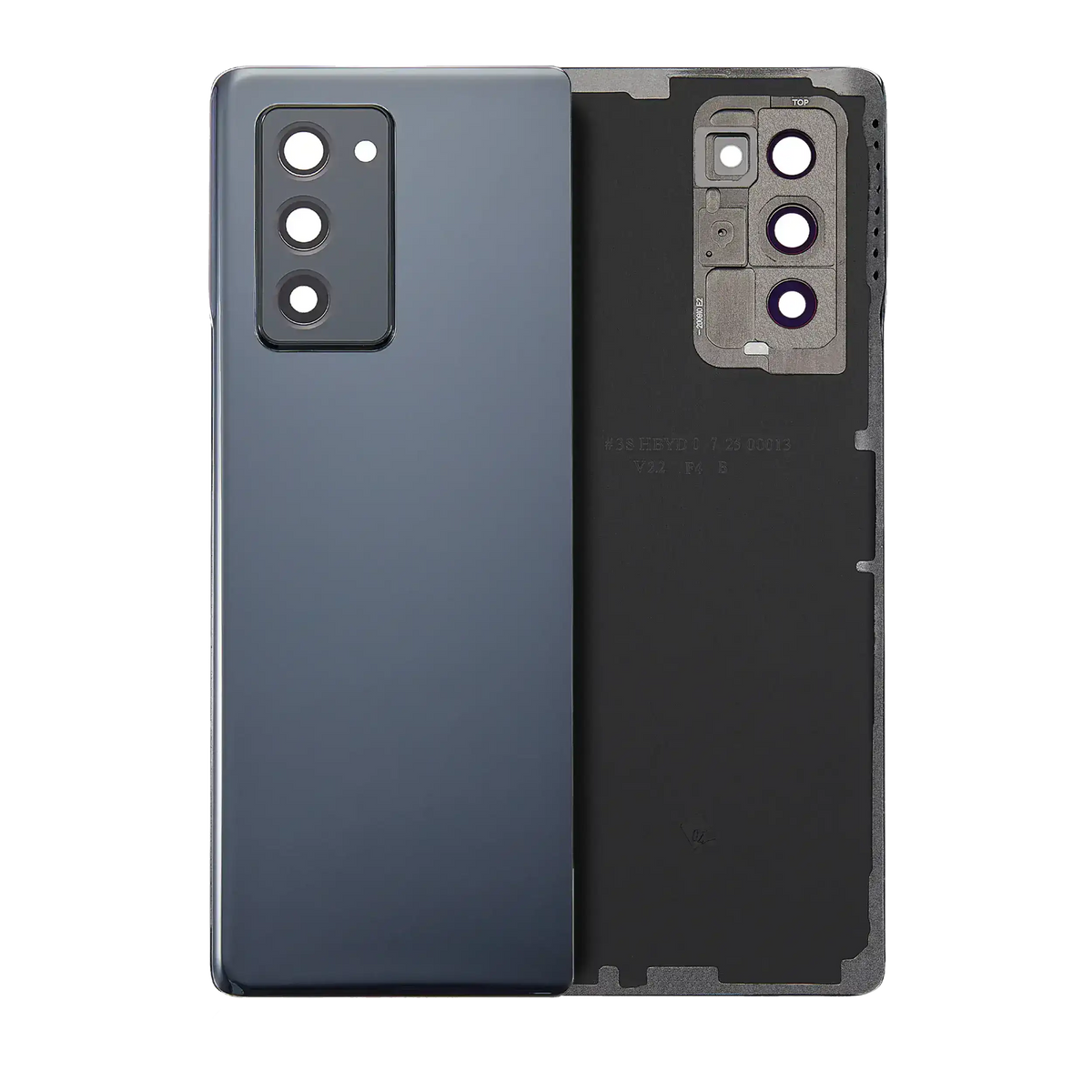 Back Cover Glass With Camera Lens Compatible For Samsung Galaxy Z Fold 2 5G (Service Pack) (Mystic Black)