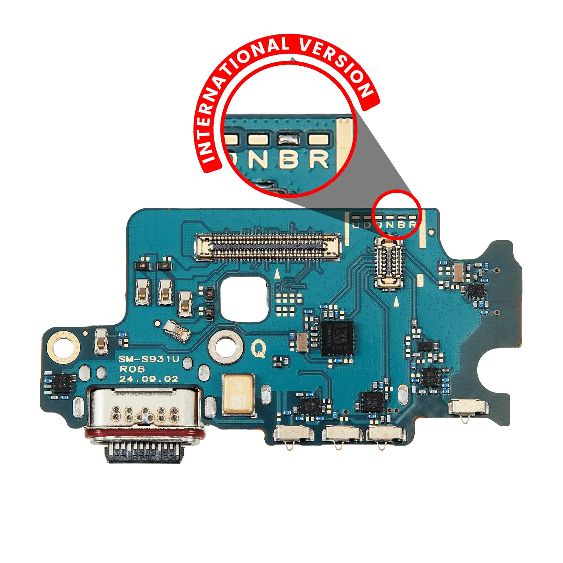 Replacement Charging Port Board With Sim Card Reader Compatible For Samsung Galaxy S25 5G (S931B) (International Version) (Premium)