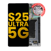 Replacement OLED Assembly With Frame Compatible For Samsung Galaxy S25 Ultra 5G (Refurbished) (US & International) (Titanium White Silver)