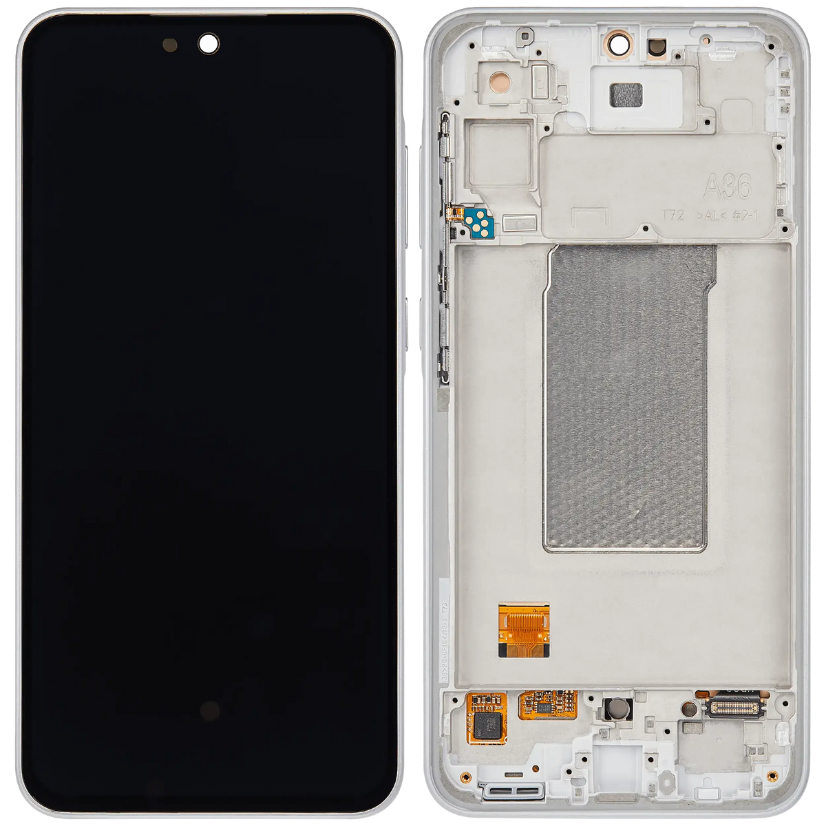 OLED Assembly With Frame Compatible For Samsung Galaxy A36 5G (A366 / 2025) (Refurbished) (White)